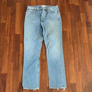 Agolde Light Blue Straight Jeans